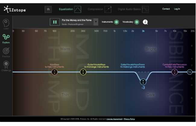 iZotope’s Pro Audio Essentials training signals game on