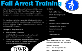 DWR to host Fall Arrest and Basic Rescue course