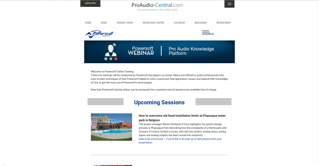 Powersoft training comes to ProAudio-Central