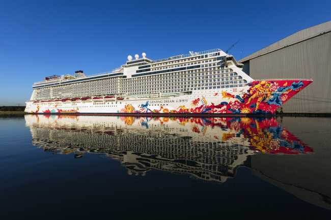 Genting Dream cruises towards China