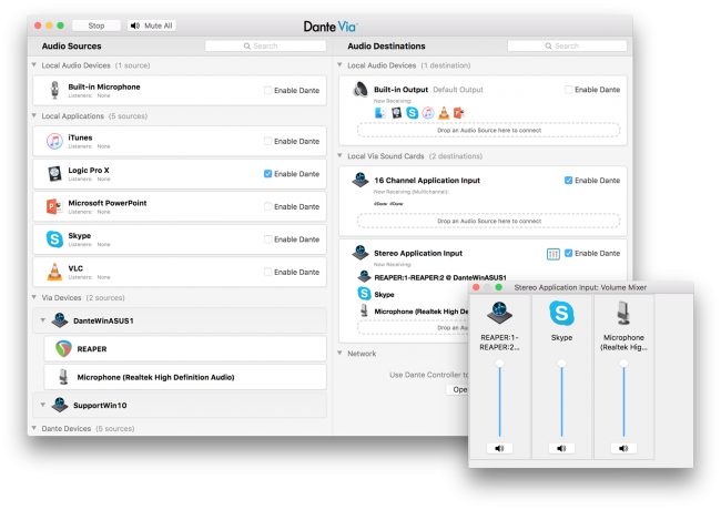 Multichannel ASIO support comes to Dante Via