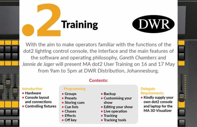 DWR to provide dot2 user training